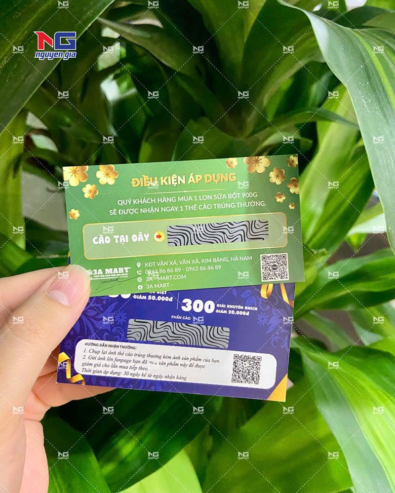 Mẫu theo cào trúng thưởng